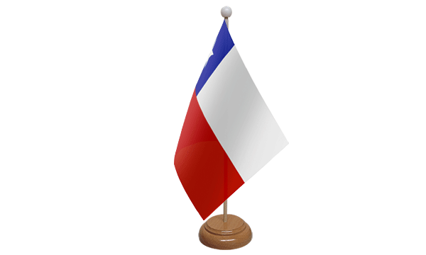 Chile Small Flag with Wooden Stand